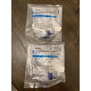McKesson 4605 Urinary Leg Bag Anti-Reflux Valve Sterile 1000 ml Vinyl Set Of 2